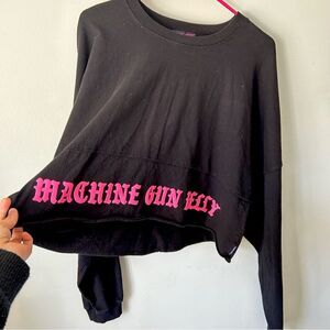 Machine Gun Kelly Tickets To My Downfall cropped long sleeve sweatshirt XXL